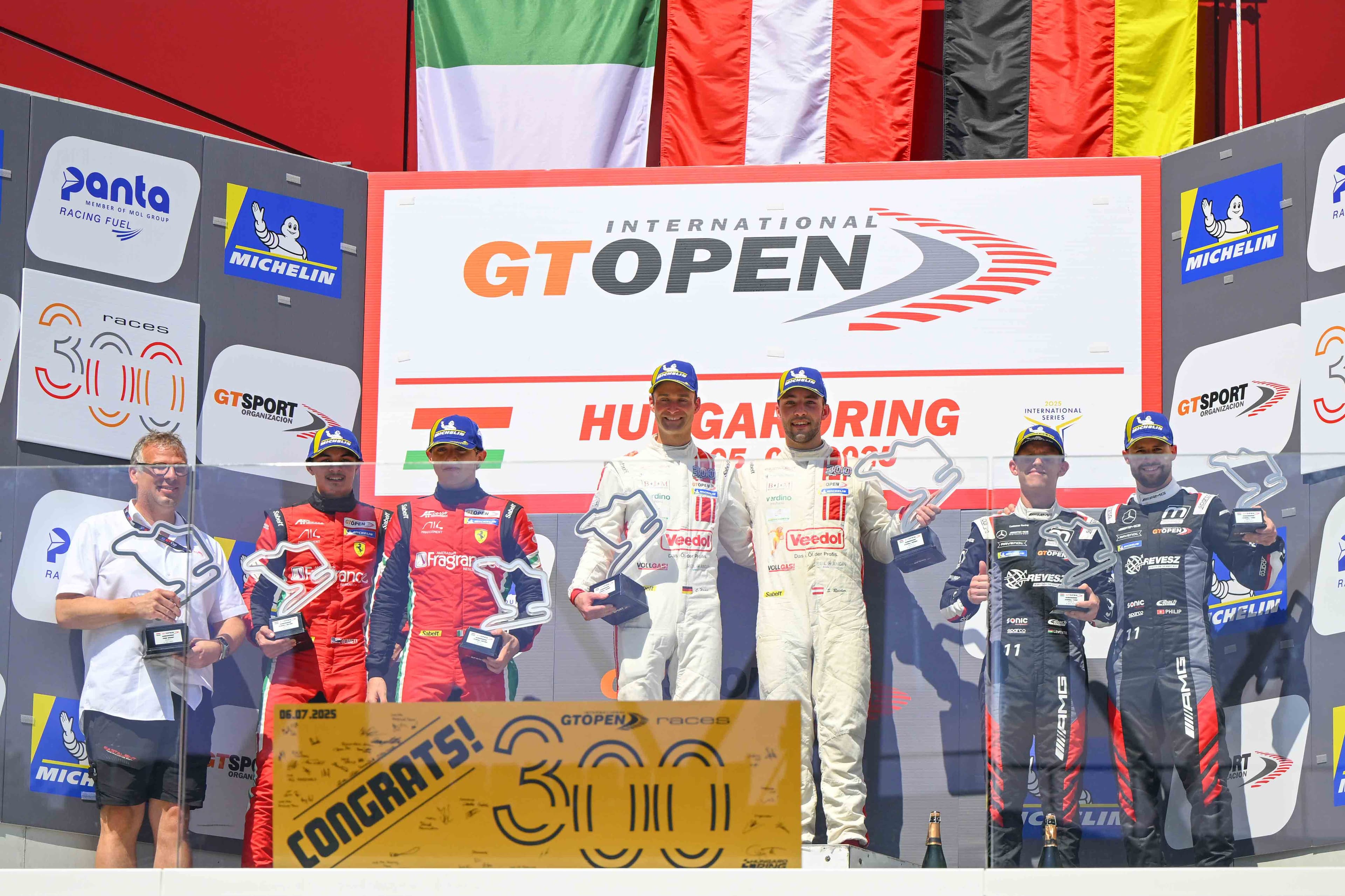 Reicher-Haase (Eastalent Audi) open their win count and take points lead by storming the GT Open’s 300th race